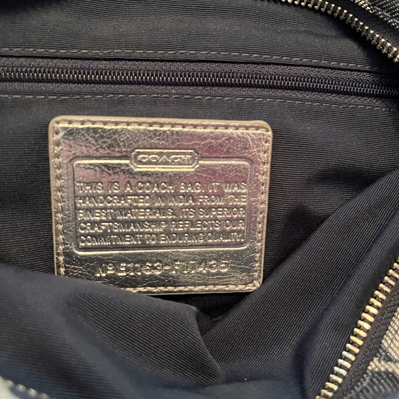 Coach blue/silver denim shoulder bag - Picture 6 of 8